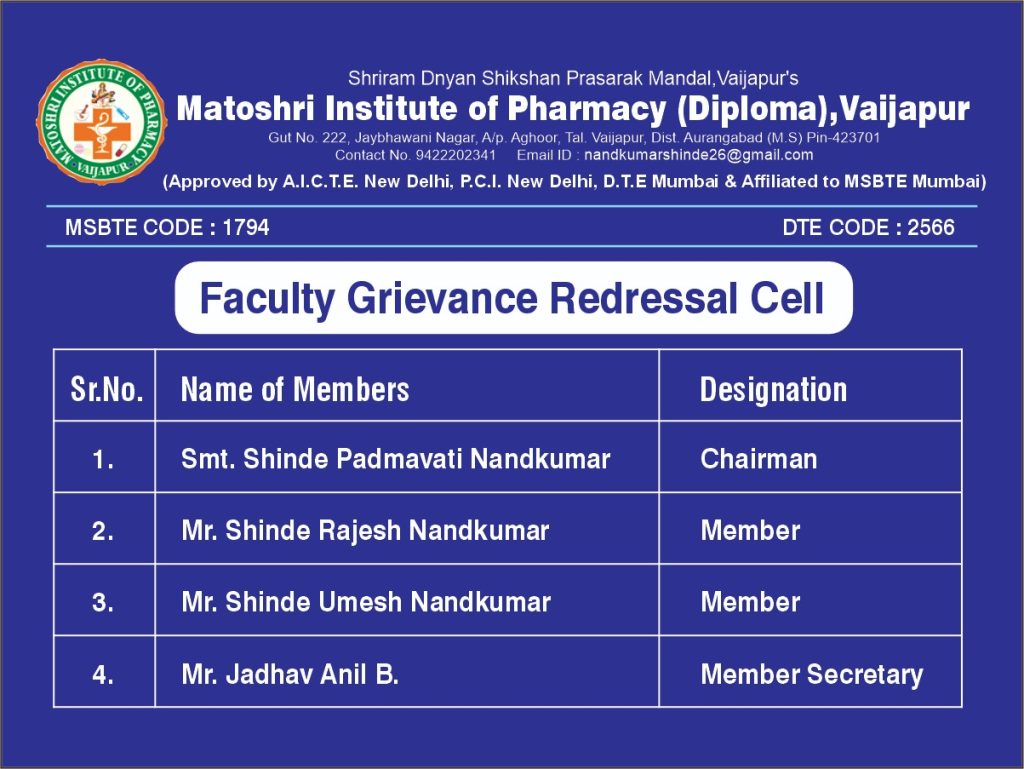 Grievance Cell Composition